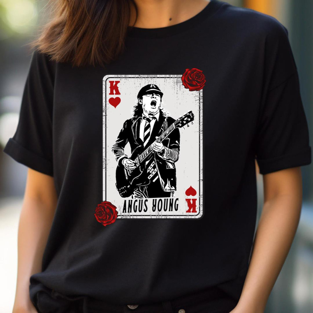 Vintage Card Angus Young - Acdc Thunderstruck Hits PNG, Acdc PNG.jpg