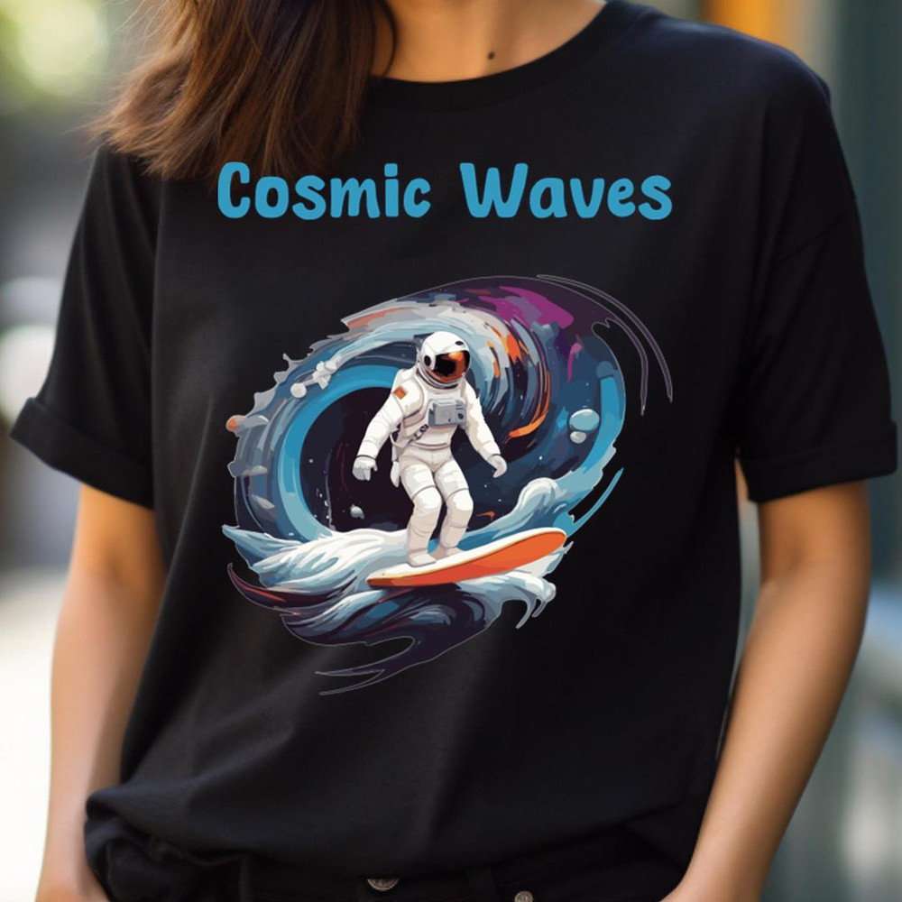 Astronaut Surfing In Space Waves - Robots Lost In Space PNG, Lost In Space PNG.jpg