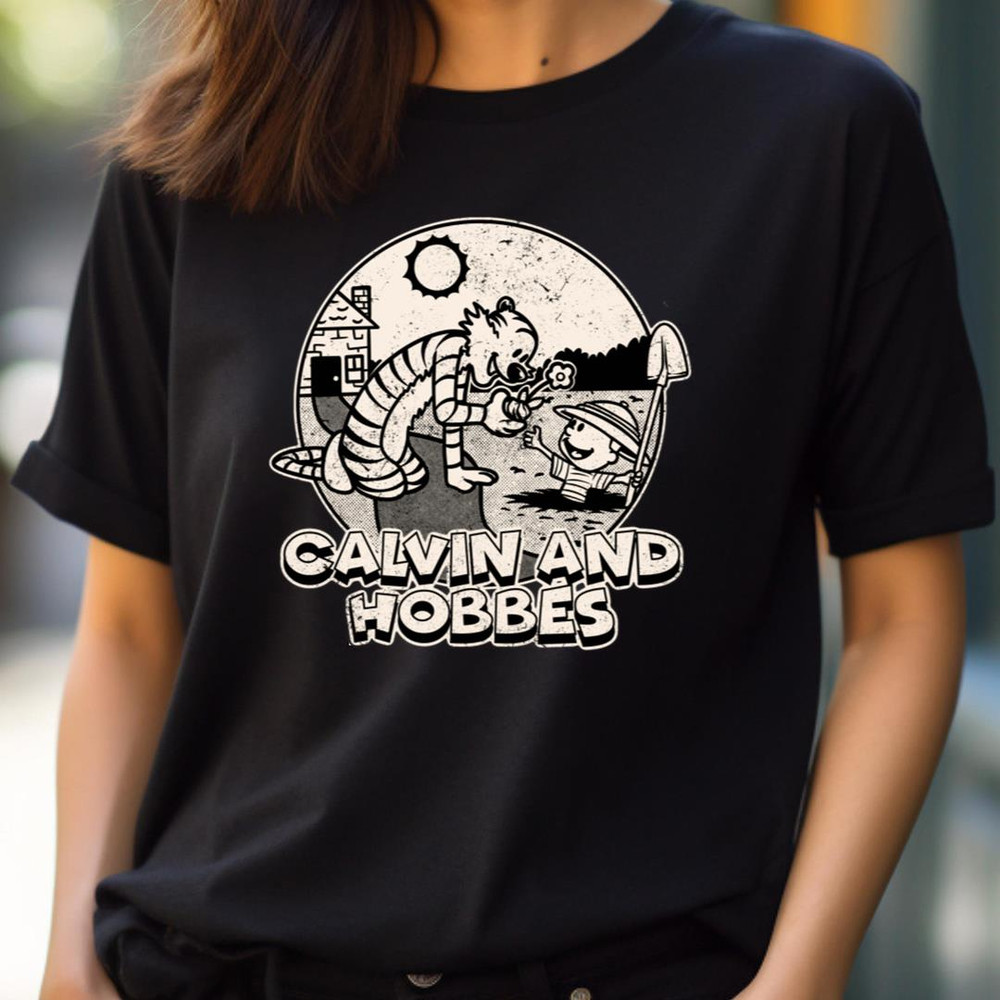 Drawing Retro Vintage 80S - Calvin And Hobbes Snowmen PNG, Calvin and hobbes PNG.jpg