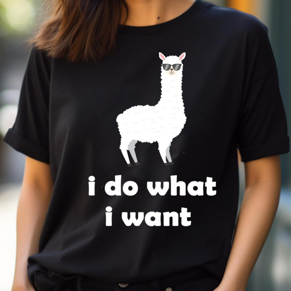 Funny Llama Design - Radiating I Do What I Want PNG, I Do What I Want PNG.jpg