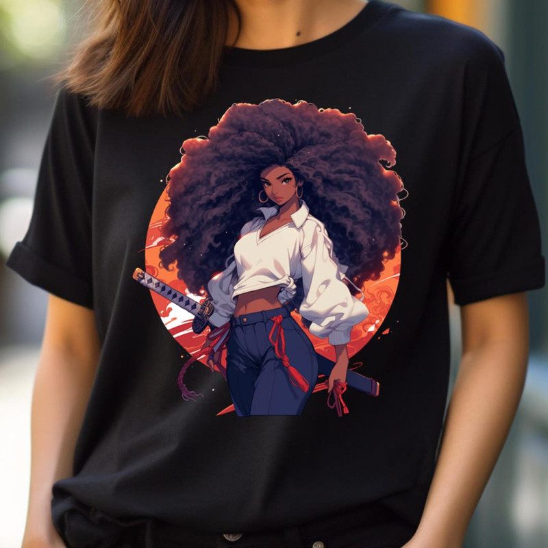 Afro Samurai Girl - Afro Samurai Skills PNG, Afro Samurai PNG.jpg