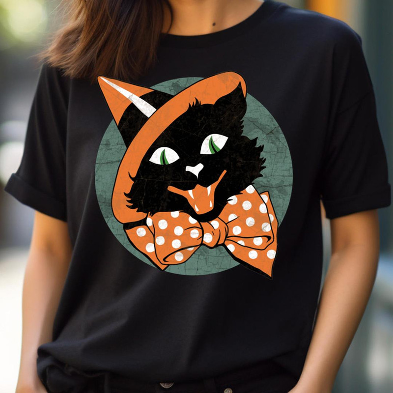 Vintage Halloween Cat - Sleek Black Cat PNG, Black Cat PNG.jpg