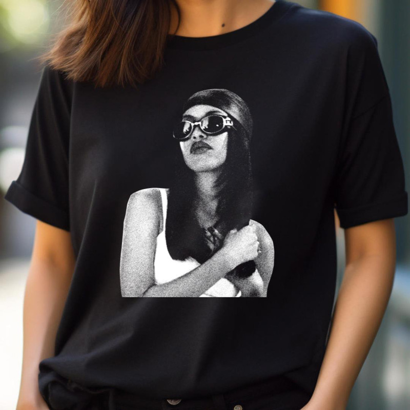 Aaliyah Retro Sketch - Aaliyah'S Visual Legacy PNG, Aaliyah PNG.jpg