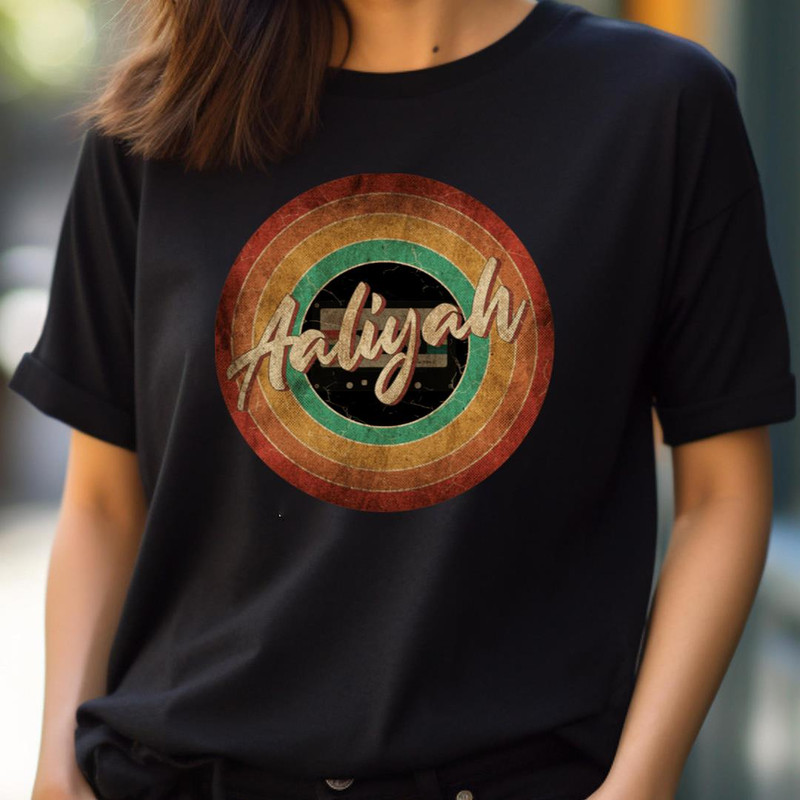 Aaliyah Vintage Circle Art - Aaliyah'S Greatest Love PNG, Aaliyah PNG.jpg