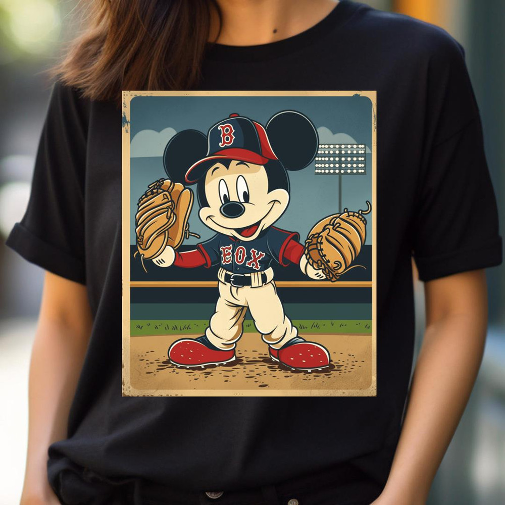 Disney Icon Versus Sox Logo PNG, Micky Mouse Vs Boston Red Sox logo PNG, Micky Mouse Digital Png Files.jpg