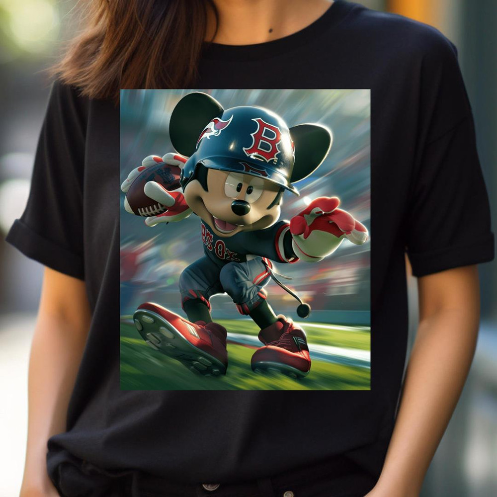 Beloved Mickey Meets Boston Baseball Logo PNG, Micky Mouse Vs Boston Red Sox logo PNG, Micky Mouse Digital Png Files.jpg