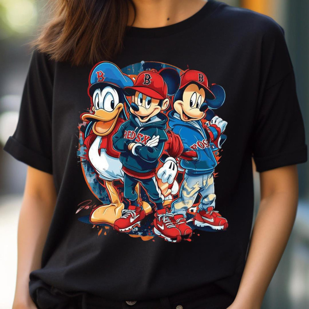 Disney Vs Doubleday Mickey Meets Boston PNG, Micky Mouse Vs Boston Red Sox logo PNG, Micky Mouse Digital Png Files.jpg
