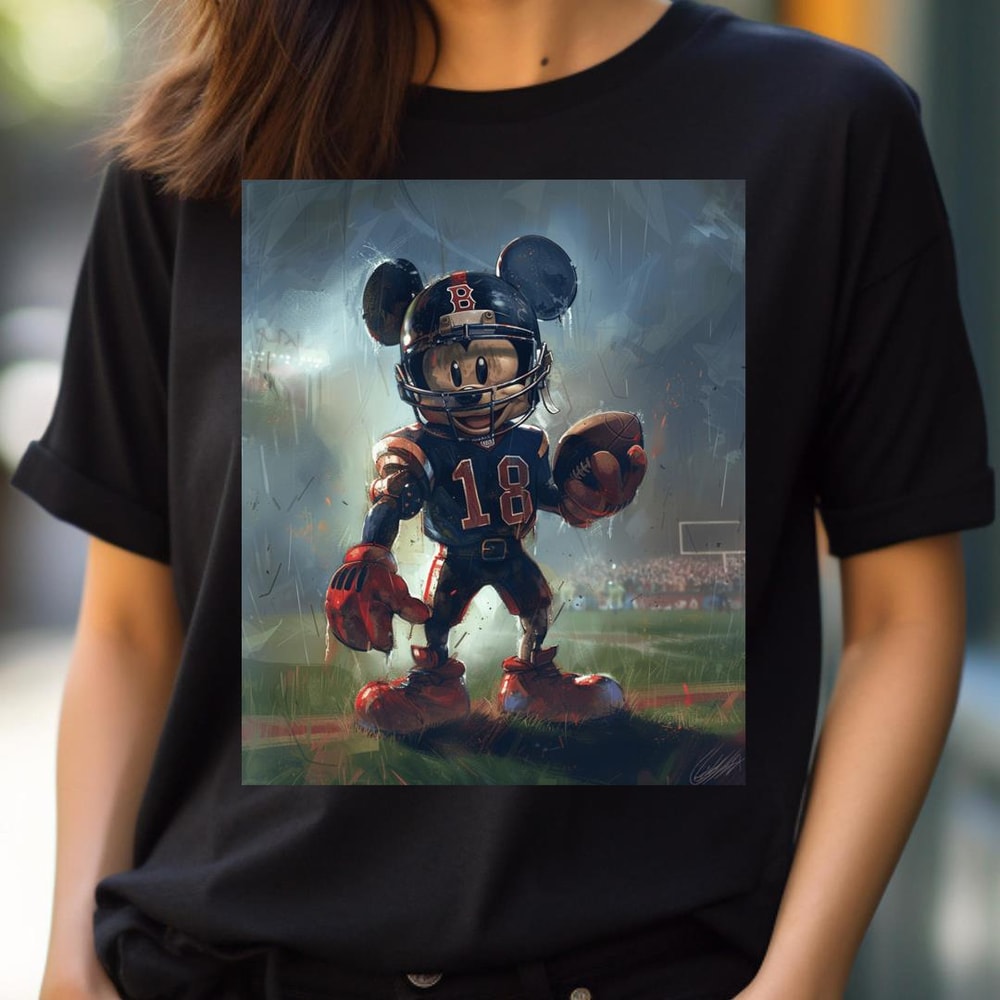Cheerful Challenge Mickey Takes On Boston PNG, Micky Mouse Vs Boston Red Sox logo PNG, Micky Mouse Digital Png Files.jpg