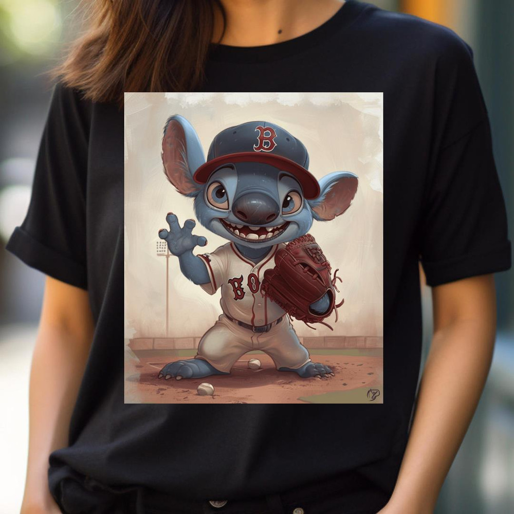 Stitch Versus Boston'S Beloved Emblem PNG, Stitch Vs Boston Red Sox logo PNG, Stitch Digital Png Files.jpg