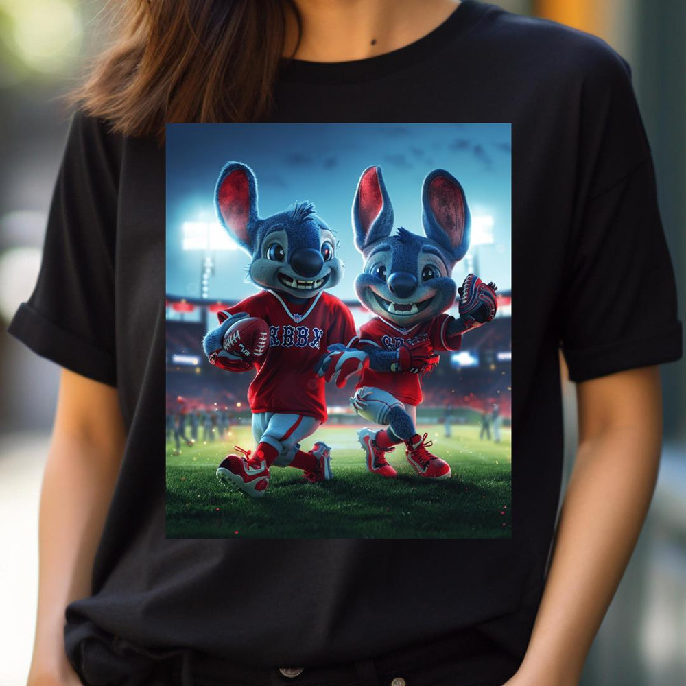 Lilo'S Pal Challenges Boston Logo PNG, Stitch Vs Boston Red Sox logo PNG, Stitch Digital Png Files.jpg