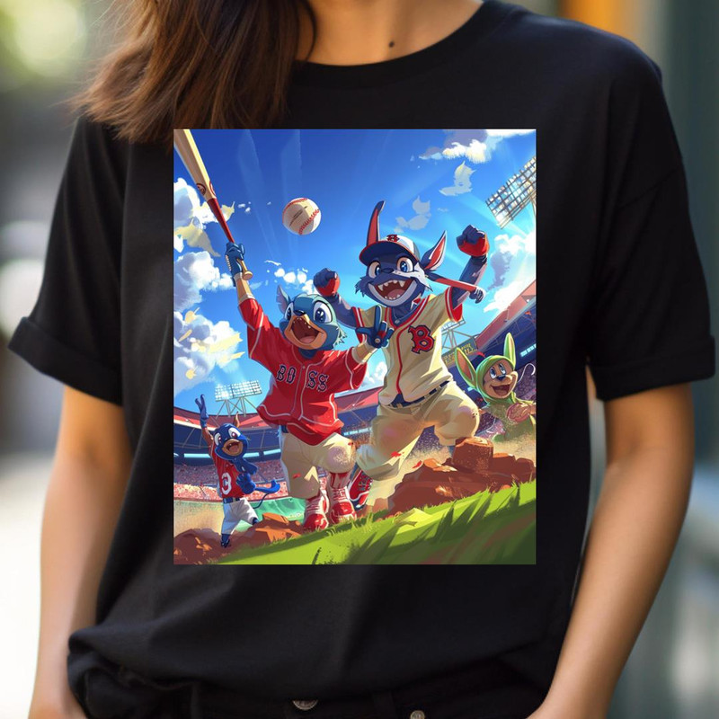 Stitch'S Spin On Sox Logo PNG, Stitch Vs Boston Red Sox logo PNG, Stitch Digital Png Files.jpg