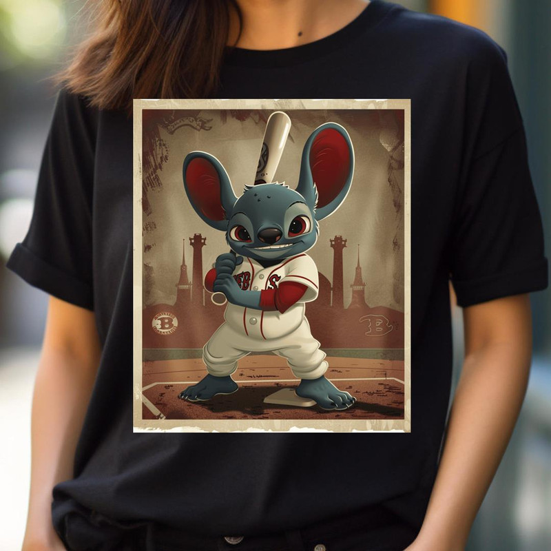 Antics Alert Stitch Nabs Sox Logo PNG, Stitch Vs Boston Red Sox logo PNG, Stitch Digital Png Files.jpg