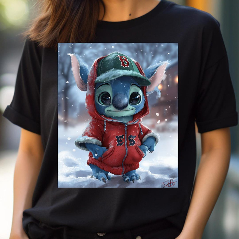 Batting Bash Stitch Strikes Sox Illustration PNG, Stitch Vs Boston Red Sox logo PNG, Stitch Digital Png Files.jpg
