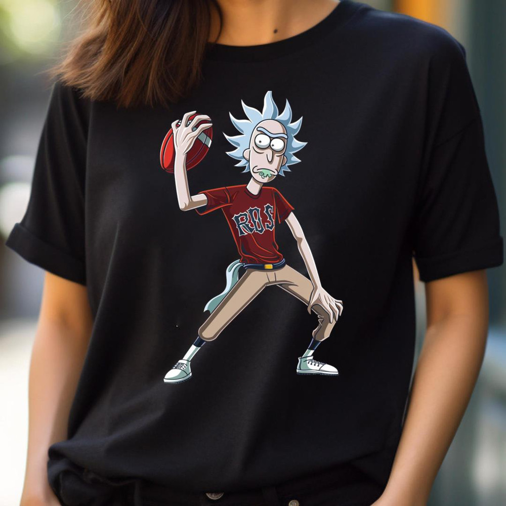 Cartoon Batting Rick And Morty'S Red Sox Logo Duel PNG, Rick And Morty Vs Boston Red Sox logo PNG, Rick And Morty Digital Png Files.jpg