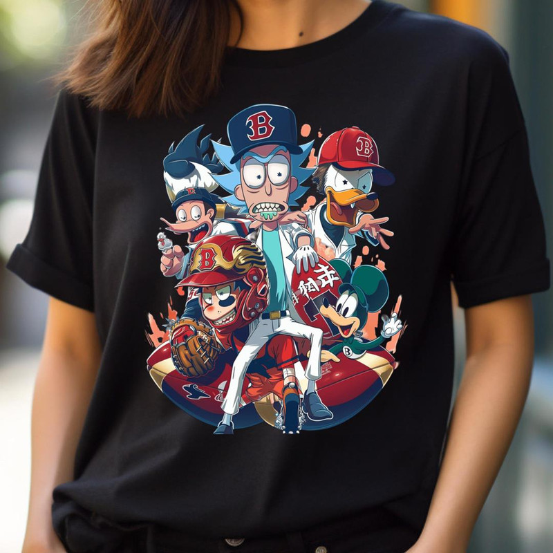Toon Teamup Rick And Morty Rally For Sox PNG, Rick And Morty Vs Boston Red Sox logo PNG, Rick And Morty Digital Png Files.jpg