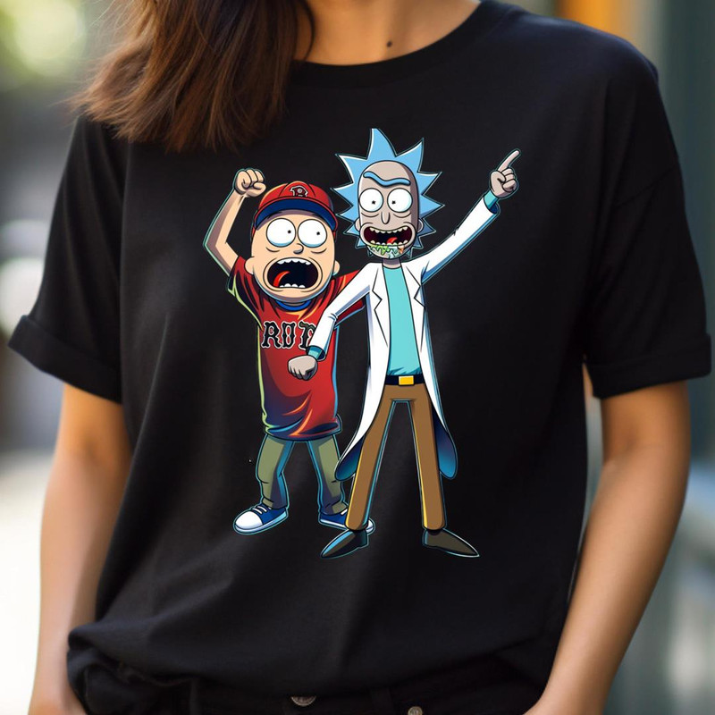 Quantum Mechanics Meet Baseball Mechanics Perfectly PNG, Rick And Morty Vs Boston Red Sox logo PNG, Rick And Morty Digital Png Files.jpg