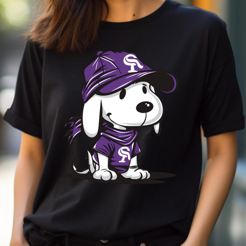 Outfield Escapades Snoopy Chases Rockies Logo PNG, Snoopy Vs Colorado Rockies logo PNG, Snoopy Digital Png Files.jpg