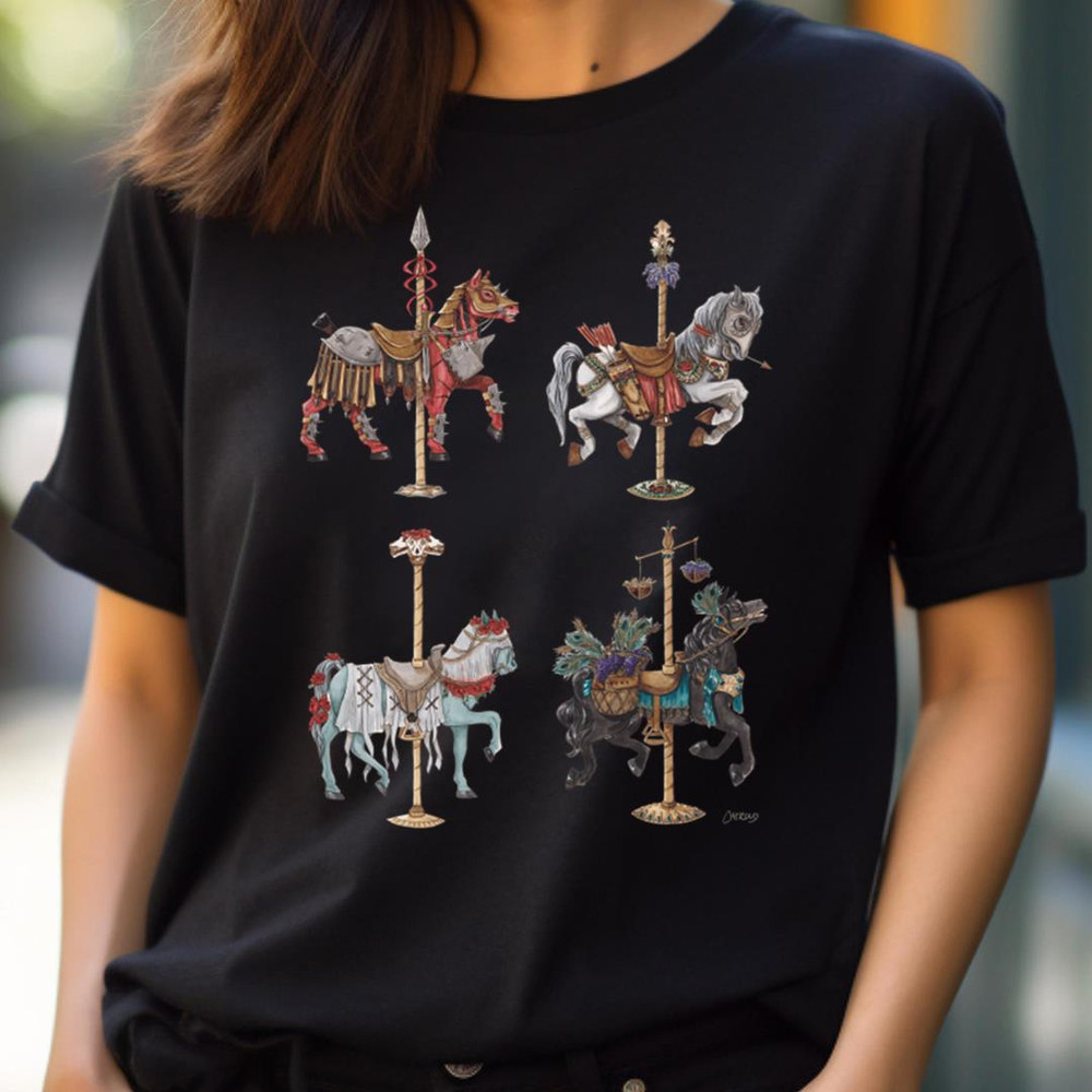 Four Carousel Horses - Four Horsemen Sagas PNG, Four Horsemen PNG.jpg
