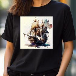 pirate ship watercolour - caribbean pirates captains png, caribbean pirates png