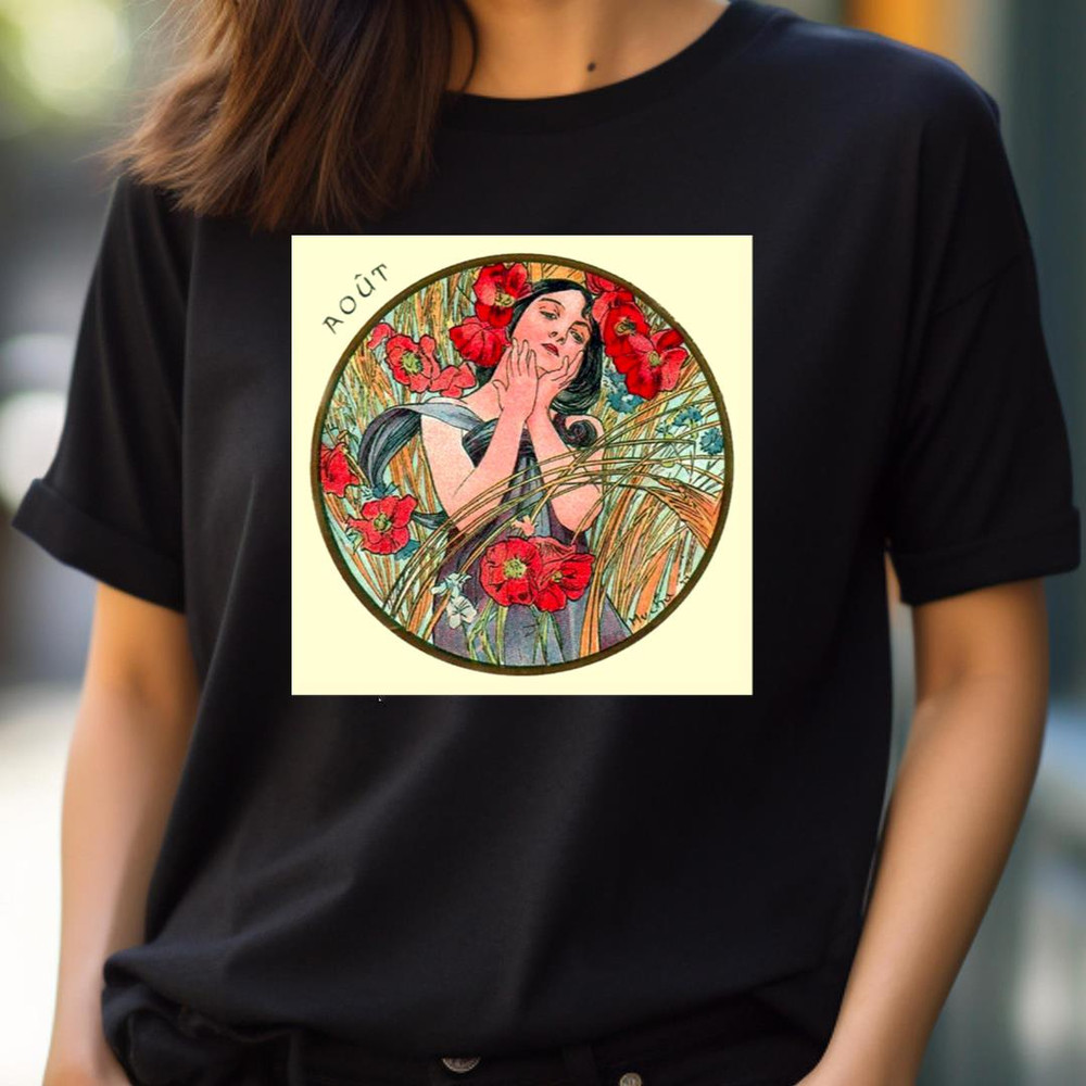 Art Nouveau August Calendar - Alphonse Mucha Illustrations PNG, alphonse mucha PNG.jpg