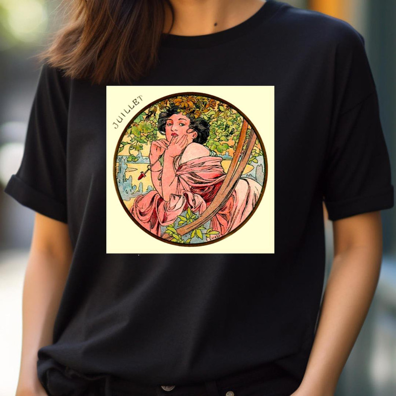 Art Nouveau July Calendar - Alphonse Mucha Gallery PNG, alphonse mucha PNG.jpg