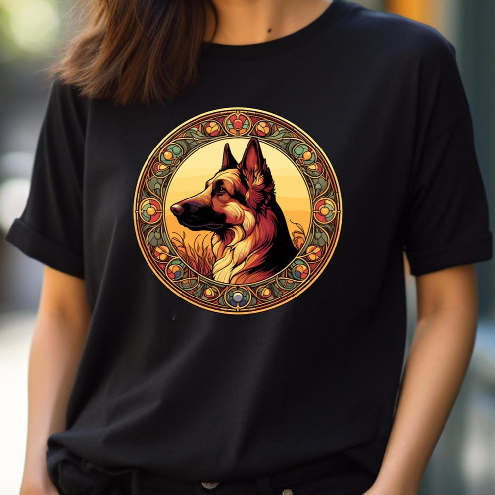 German Shepherd Gift - Alphonse Mucha Presentation PNG, alphonse mucha PNG.jpg