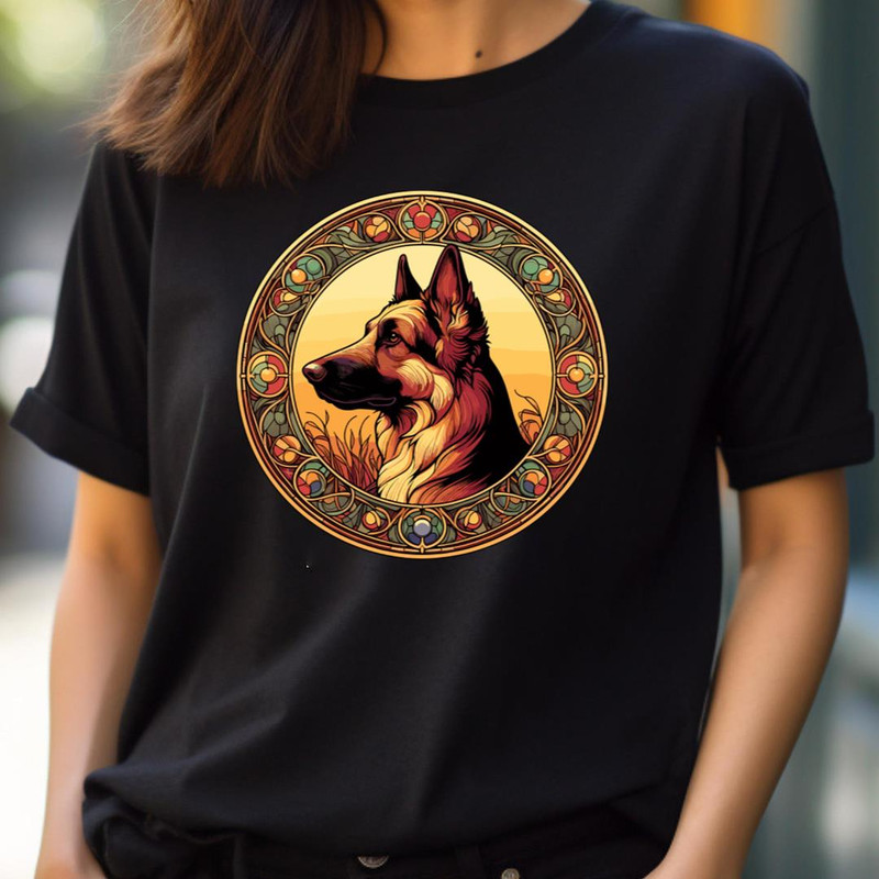 German Shepherd Gift - Alphonse Mucha Presentation PNG, alphonse mucha PNG.jpg