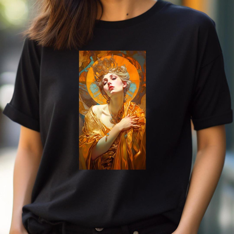 Golden Queen - Vintage - Alphonse Mucha Mastery PNG, alphonse mucha PNG.jpg