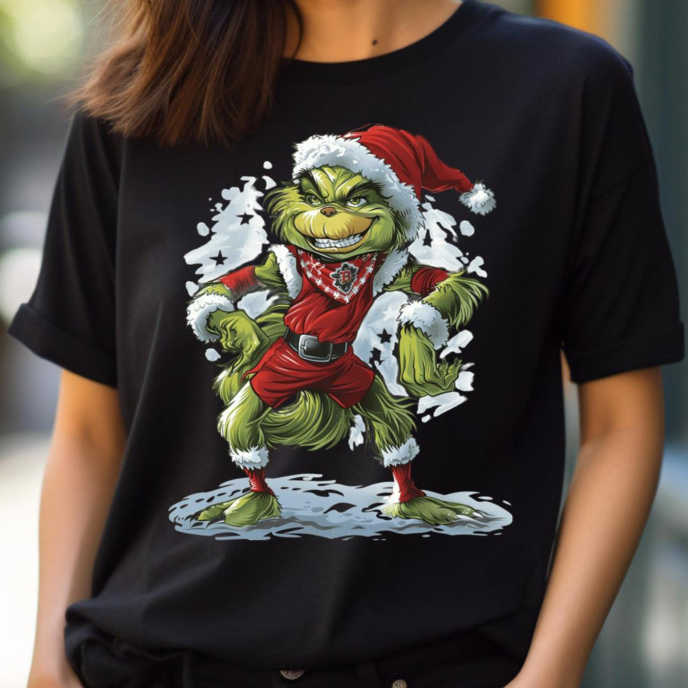 The Grinch Confronts Boston'S Red Logo PNG, The Grinch Vs Boston Red Sox logo PNG, Grinch Digital Png Files.jpg