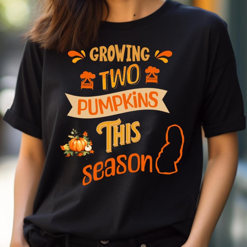 Growing Two Pumpkins - Smiling Pregnancy Announcement PNG, Pregnancy Announcement PNG.jpg
