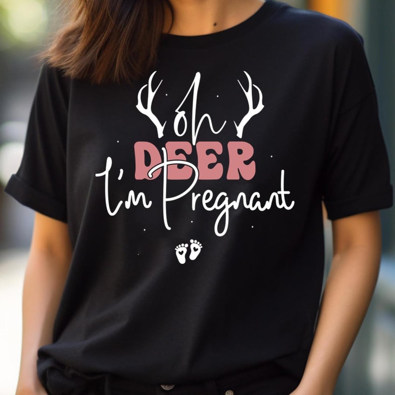 Oh Deer I'M Pregnant - Glowing Pregnancy Announcement PNG, Pregnancy Announcement PNG.jpg