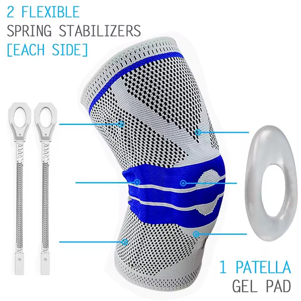 Silicone Patella Knee Compression Sleeve Arthritis Support Brace For Sports Joint Protection 4