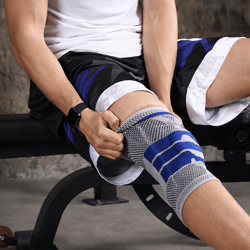 silicone patella knee compression sleeve arthritis support brace for sports joint protection