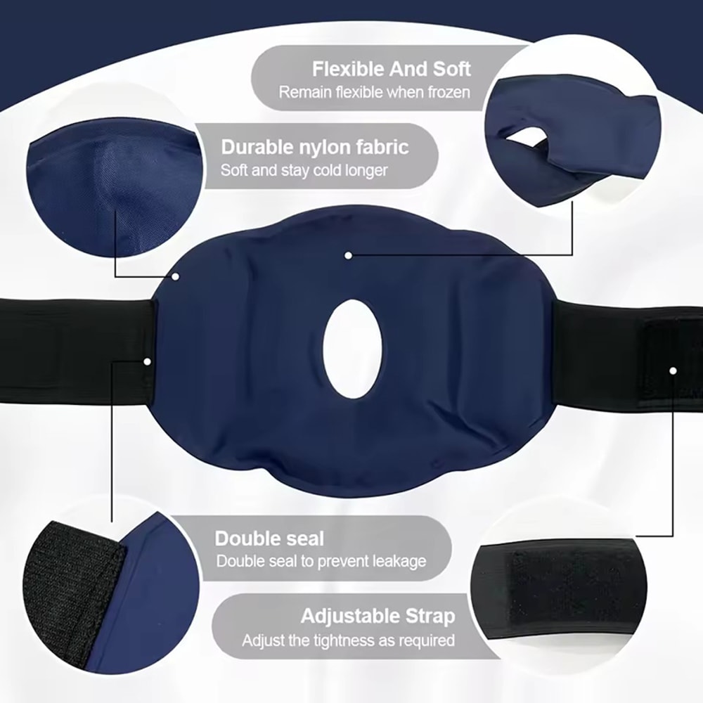 Reusable Knee Ice Pack Wrap Adjustable Hot Cold Therapy Gel Brace For Injury Relief And Recovery 2