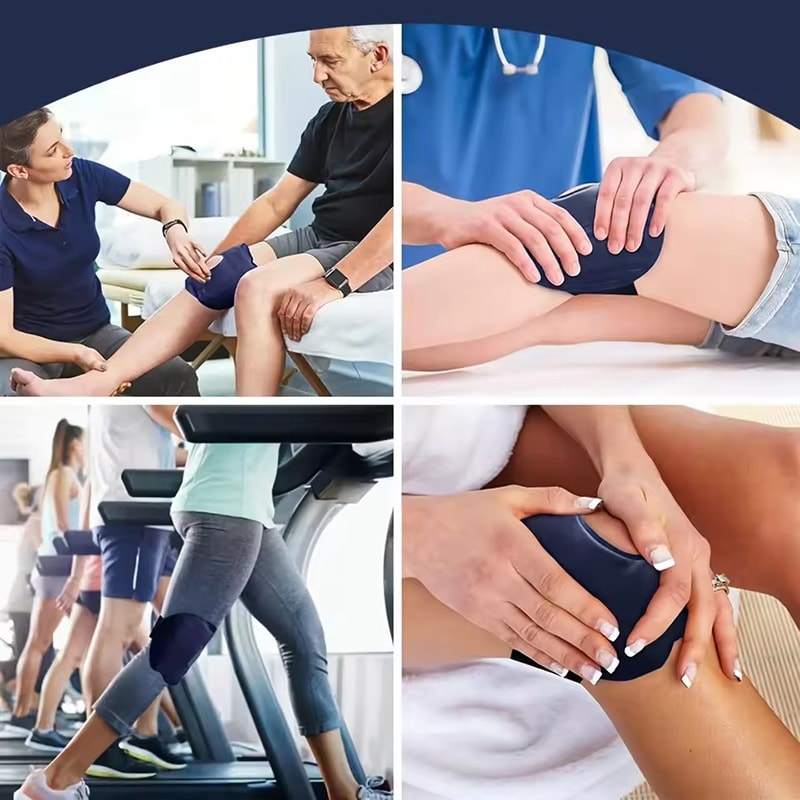 Reusable Knee Ice Pack Wrap Adjustable Hot Cold Therapy Gel Brace For Injury Relief And Recovery 4