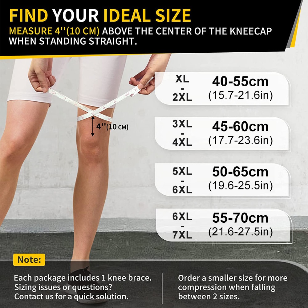 Plus Size Open Back Knee Brace with Side Stabilizers and Patella Support for Meniscus Tear Relief