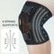 Plus Size Open Back Knee Brace with Side Stabilizers and Patella Support for Meniscus Tear Relief