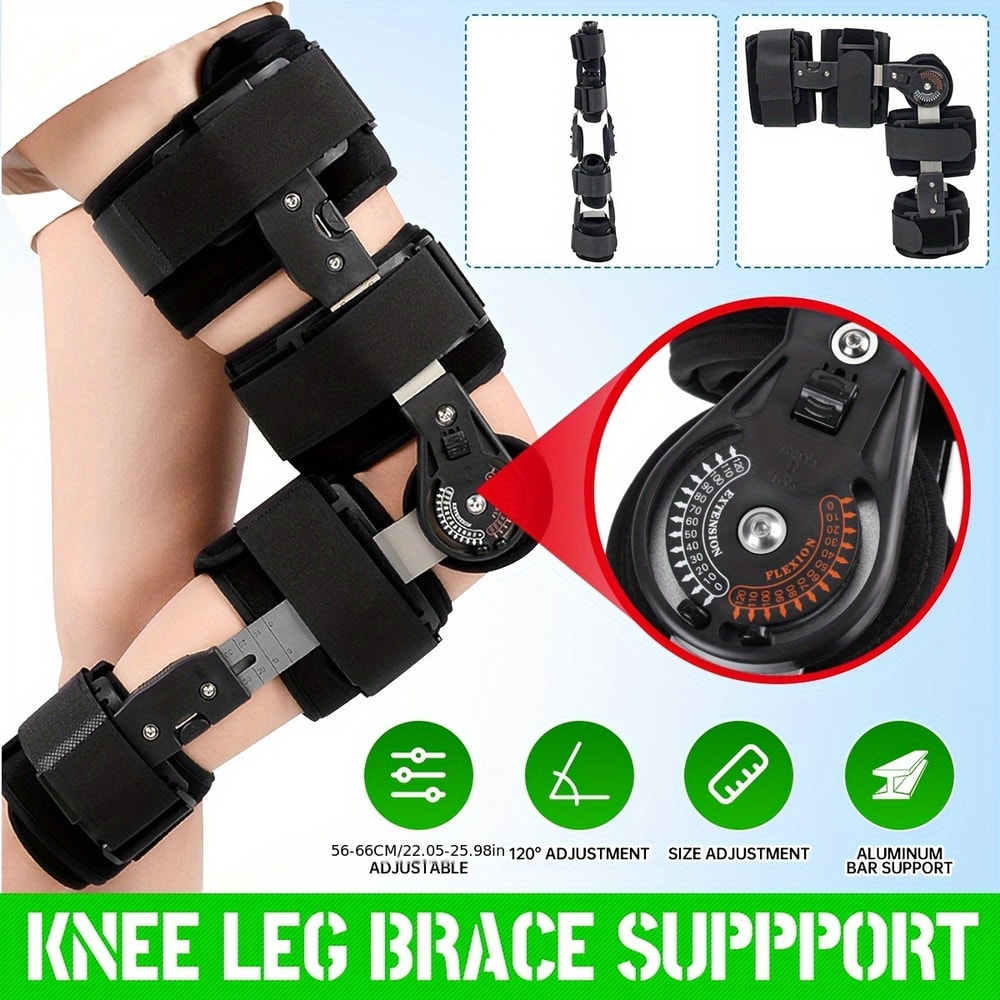 Adjustable Hinged Knee Brace With Button SpongeLined For Comfort Stabilizer For Injury Recovery 0