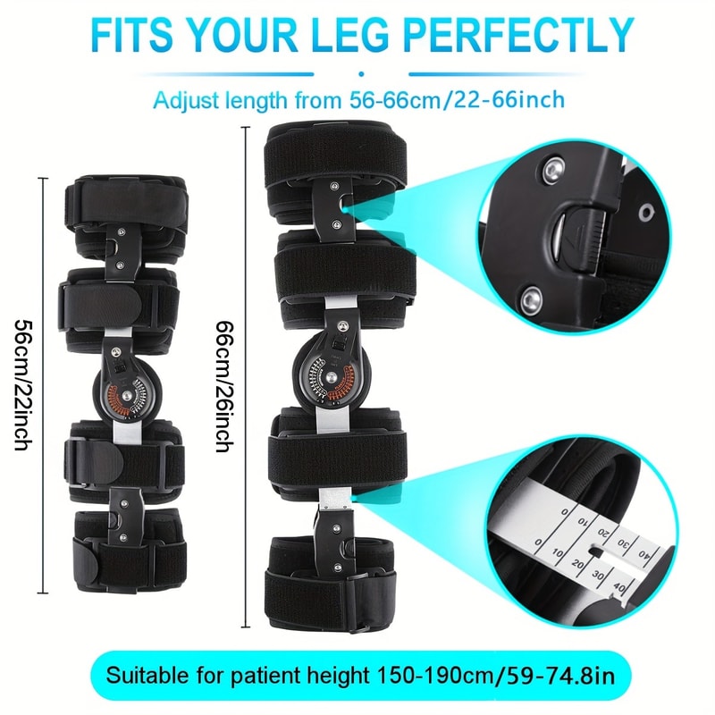 Adjustable Hinged Knee Brace With Button SpongeLined For Comfort Stabilizer For Injury Recovery 5