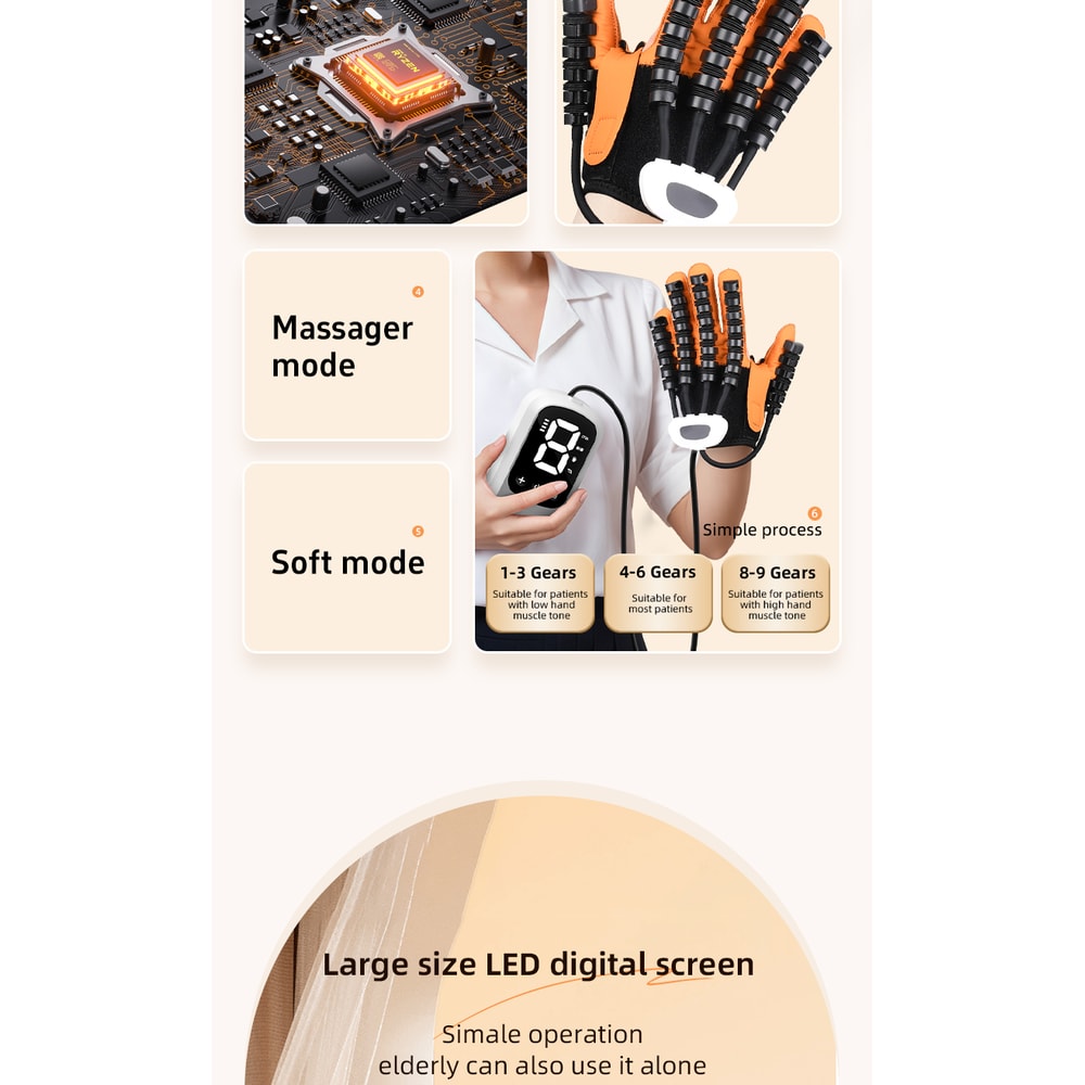 Smart Hand Rehabilitation Robot Glove Finger Trainer For Stroke Recovery Therapy And Motor Function 6