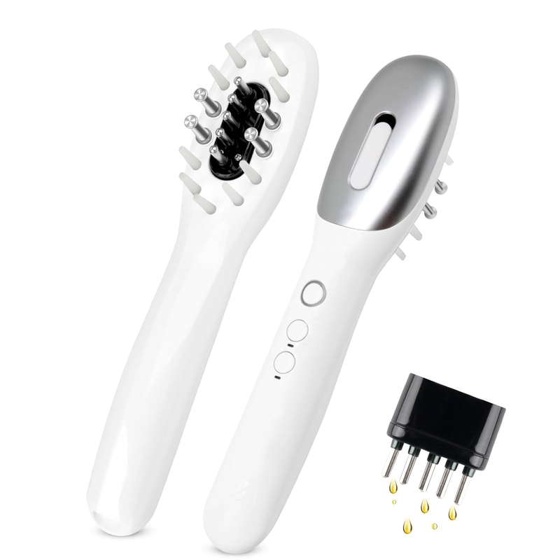 3 In 1 EMS Hair Growth Massage Comb With Red Blue Light Therapy And Oil Dispenser Scalp Massager 0