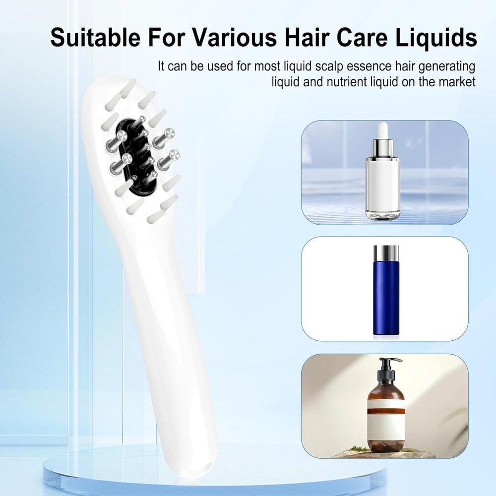 3 In 1 EMS Hair Growth Massage Comb With Red Blue Light Therapy And Oil Dispenser Scalp Massager 4
