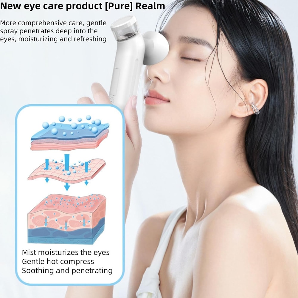 Heated Nano Eye Mist Steamer Wand Portable Eye Steamer For Dry Eyes With Warm Compress And Moisturi 2