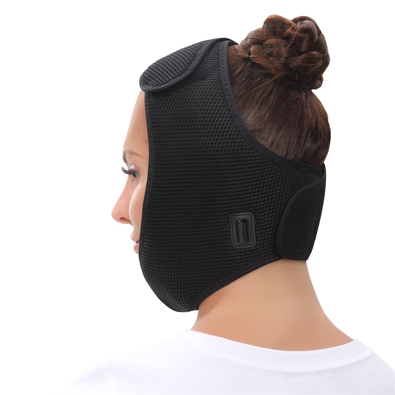 TMJ Relief Face Heating Wrap With Vibration Massage USB Electric Jaw Heating Pad For Chin And Facia 3