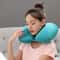 Inflatable U Shaped Travel Neck Pillow Portable Airplane Nap Cervical Support Cushion 2