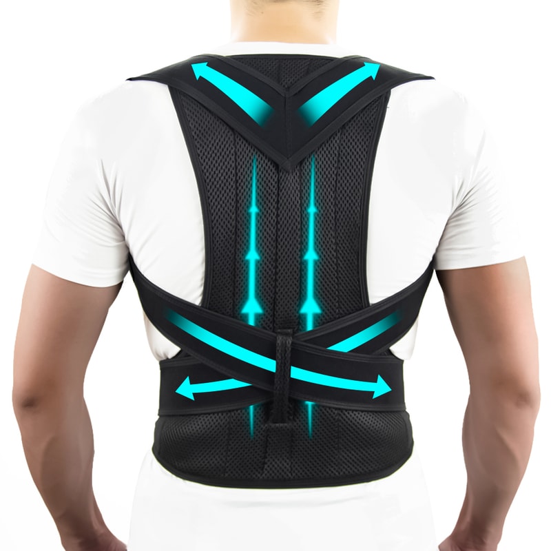 Adjustable Back Brace Posture Corrector with Full Back Support Brace and Shoulder Straightener for Pain Relief