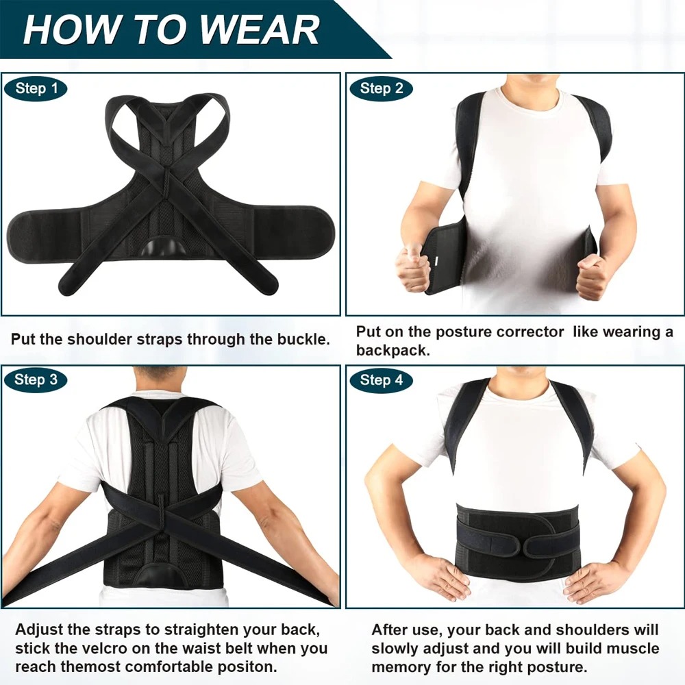 Adjustable Posture Corrector Back Brace For Men And Women Breathable Posture Corrector And Back Bra 4
