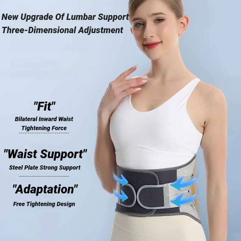 Adjustable Lumbar Support Belt for Lower Back Pain Relief Posture Corrector Back Brace for Men and Women