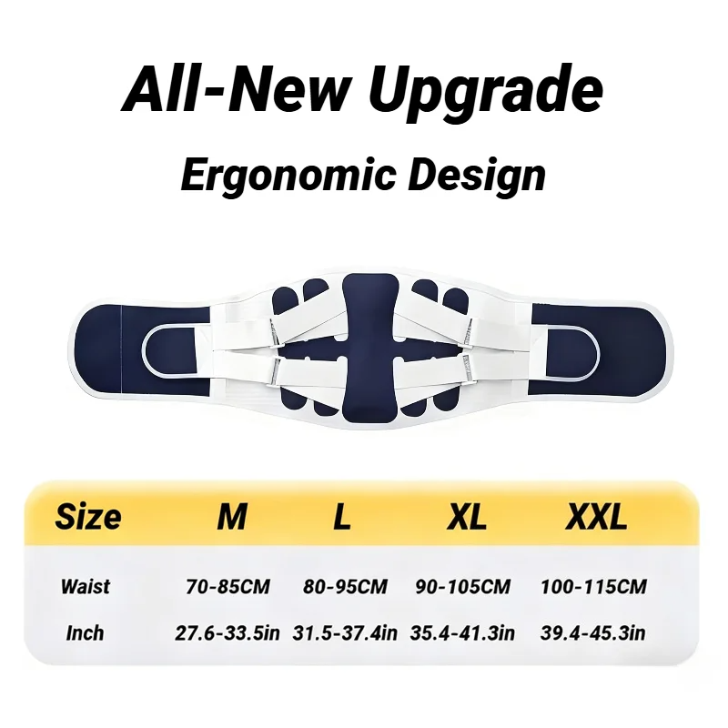 Adjustable Lumbar Support Belt for Lower Back Pain Relief Posture Corrector Back Brace for Men and Women