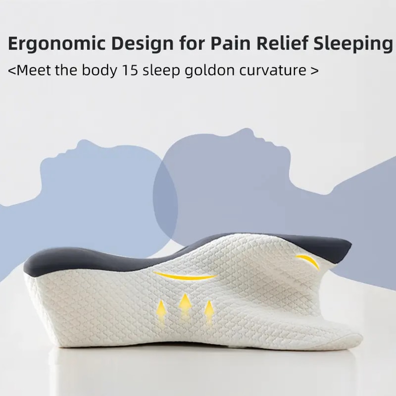 Butterfly Ergonomic Cervical Memory Foam Pillow For Neck Support And Pain Relief 3